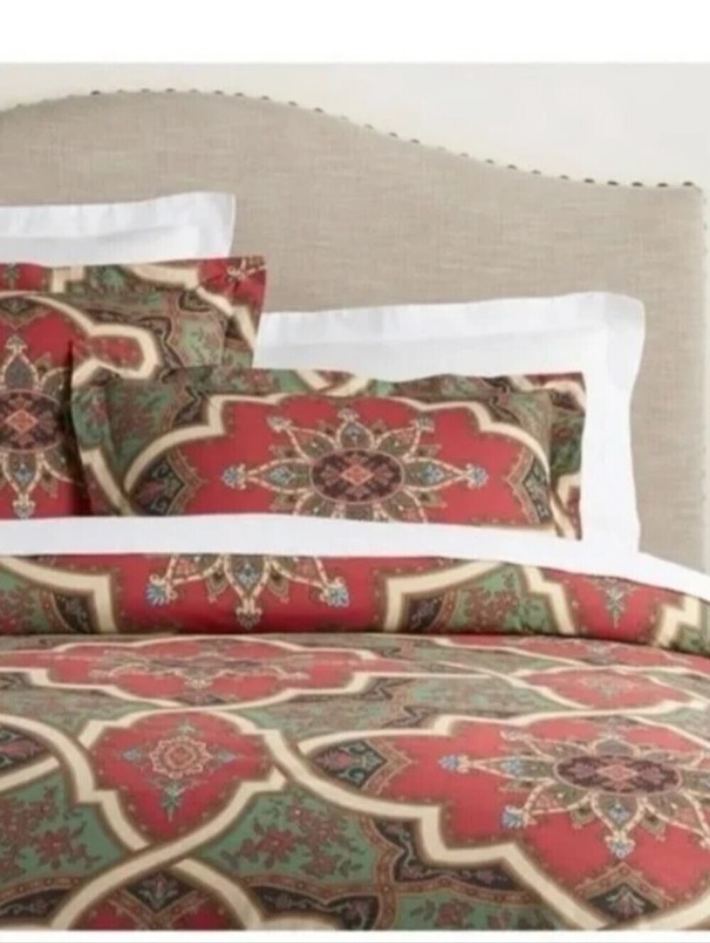 Pottery Barn "Ashton" King Duvet Cover And 3 Shams